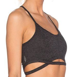 Free People Charcoal M Sports Bra/Top
